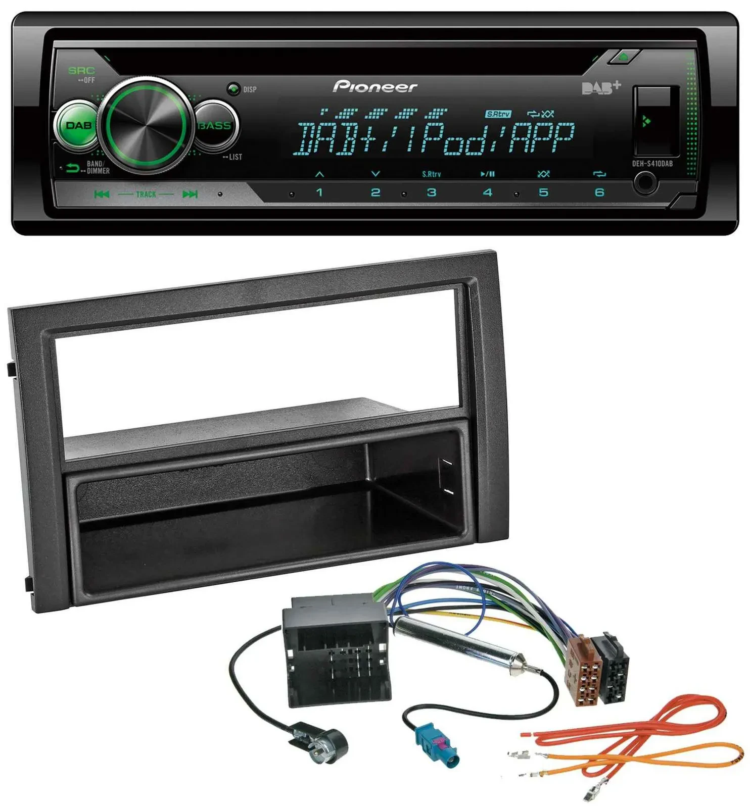 Pioneer USB MP3 DAB AUX CD Autoradio für Skoda Fabia 6Y Facelift 2004-2007 Quadl