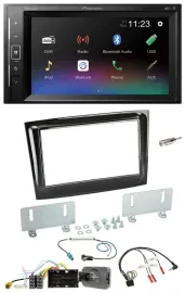 Автомагнитола для Fiat Doblo Pioneer 2 DIN, DAB, Bluetooth, USB, черный глянец