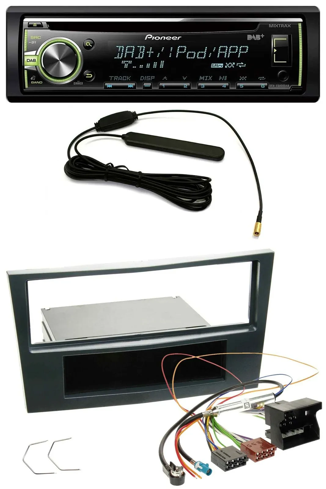 Pioneer MP3 USB CD DAB AUX Autoradio für Opel Corsa D ab 2005 Stealth Schwarz