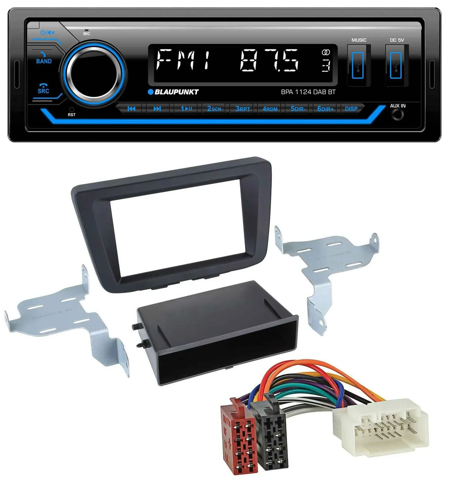 Blaupunkt Bluetooth USB DAB MP3 Autoradio für Suzuki Baleno (EW, ab 2016)