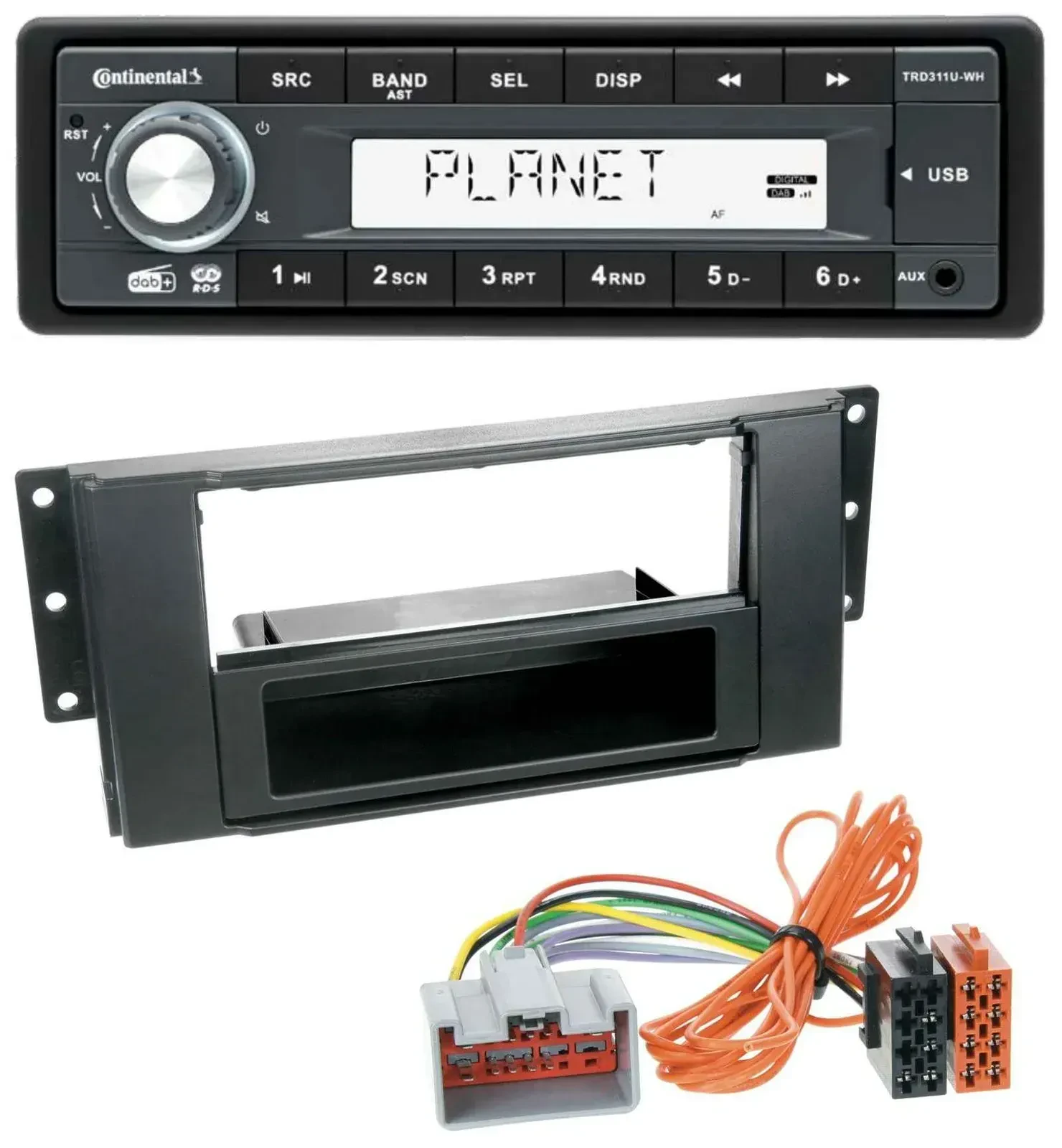 Continental MP3 AUX USB DAB 1DIN Autoradio für Land Rover Freelander 2011-2012
