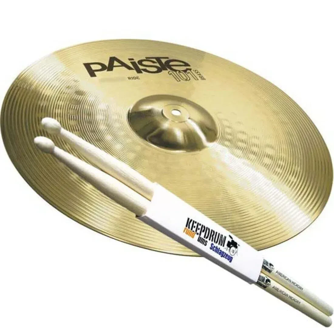 Тарелка барабанная Paiste 20" 101 Brass Ride с палочками