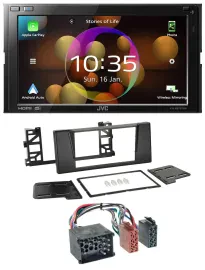 JVC DAB MP3 2DIN Bluetooth USB Autoradio für BMW 5er (E39) X5 Rundpin