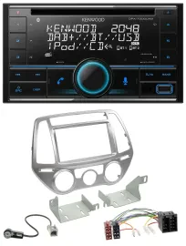 Kenwood CD 2DIN DAB USB MP3 Bluetooth Autoradio für Hyundai i20 12-14 man. Klima