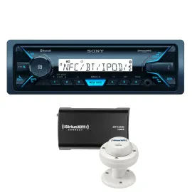 Sony DSX-M55BT Single DIN Digital Media Marine Receiver + SiriusXM SXV300M1