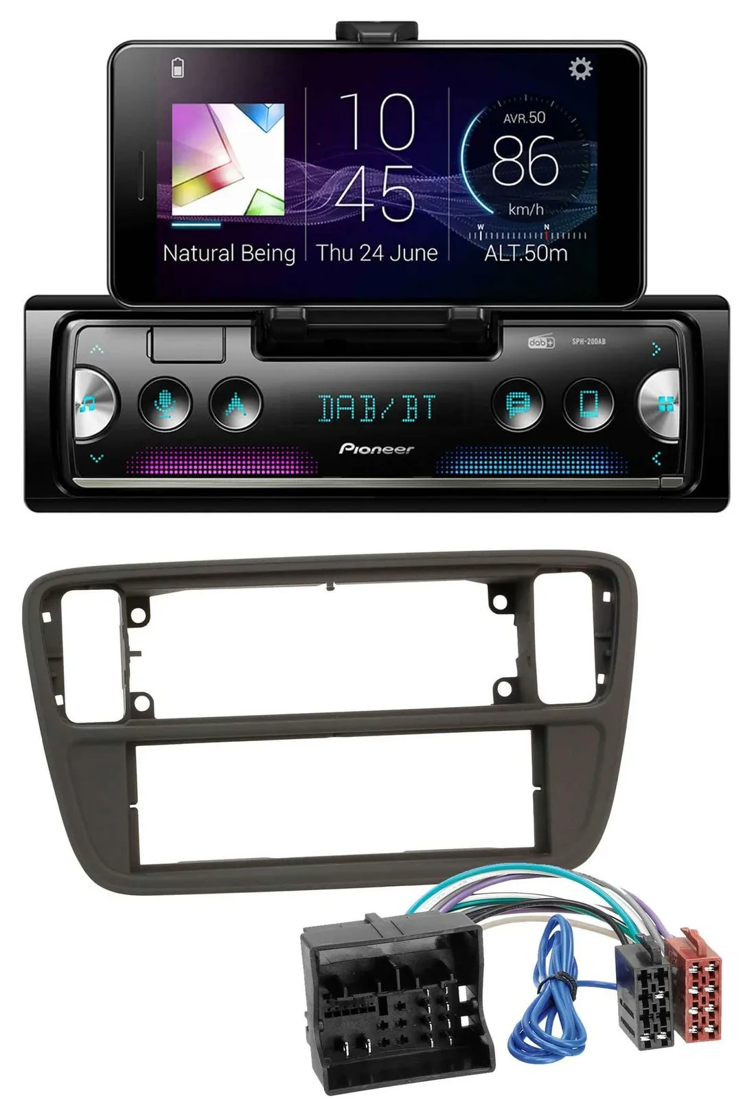 Pioneer USB MP3 Bluetooth DAB Autoradio für Seat Mii (ab 2011)