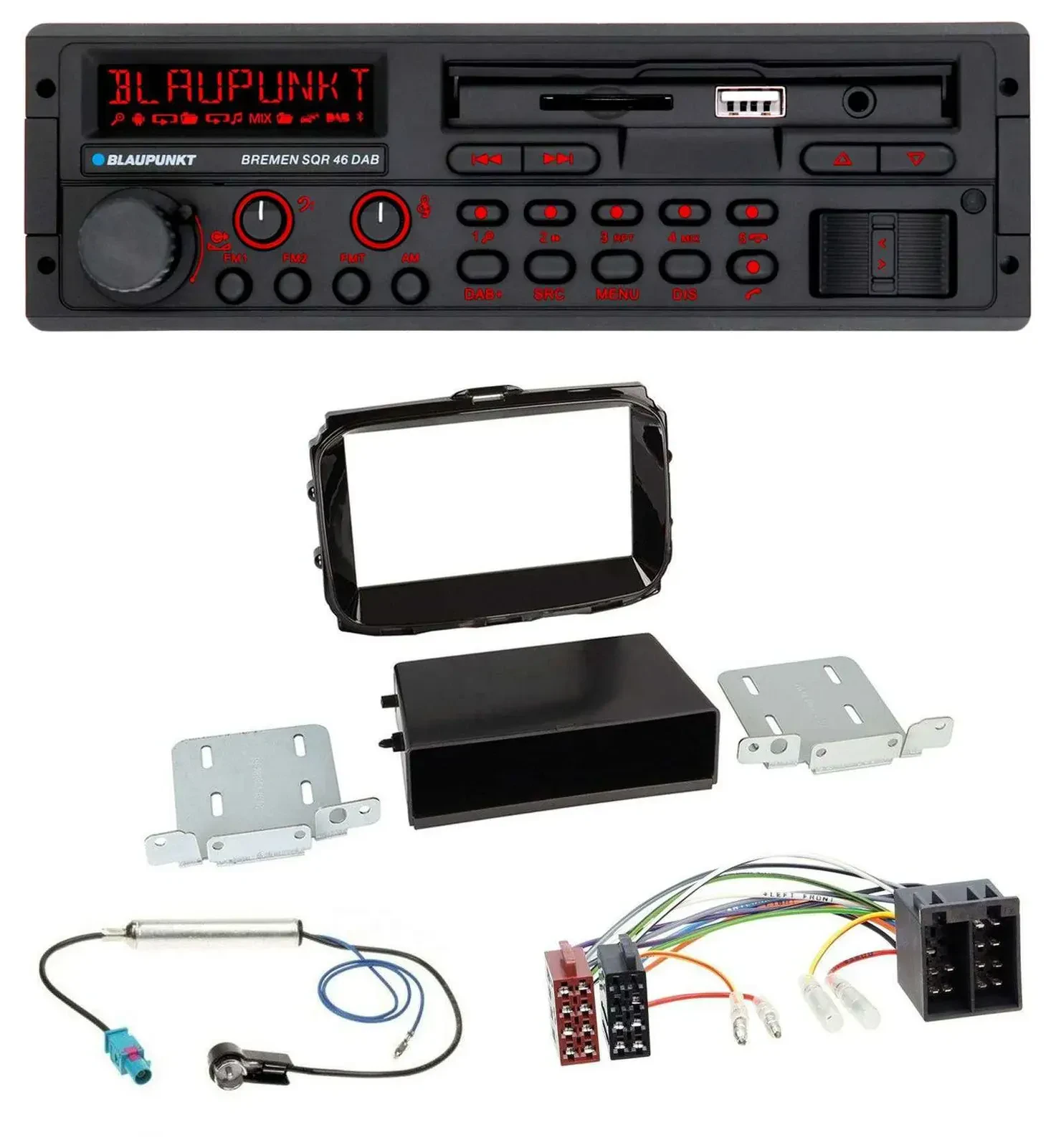 Blaupunkt SD MP3 USB Bluetooth DAB Autoradio für Alfa Giulietta ab 2013 ISO pian