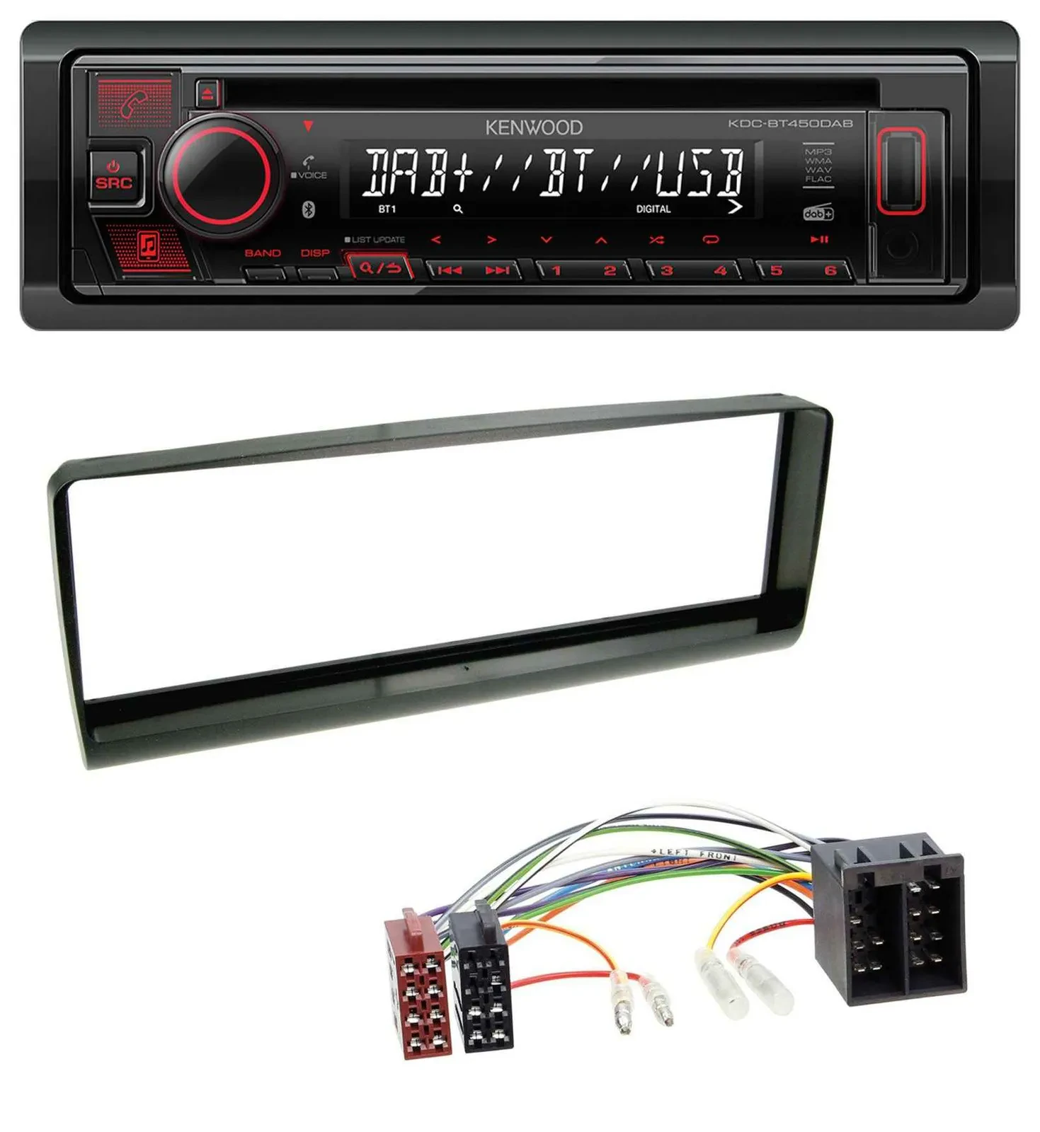 Автомагнитола для Alfa Romeo 156 Kenwood MP3, CD, USB, Bluetooth, DAB (1997–2001)