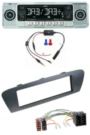 Dietz DAB USB MP3 Bluetooth Autoradio für Renault Scenic (ab 09) - grau