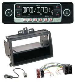 Dietz USB DAB MP3 Bluetooth Autoradio für Hyundai i20 08-11 Rubber-Touch Ablagef