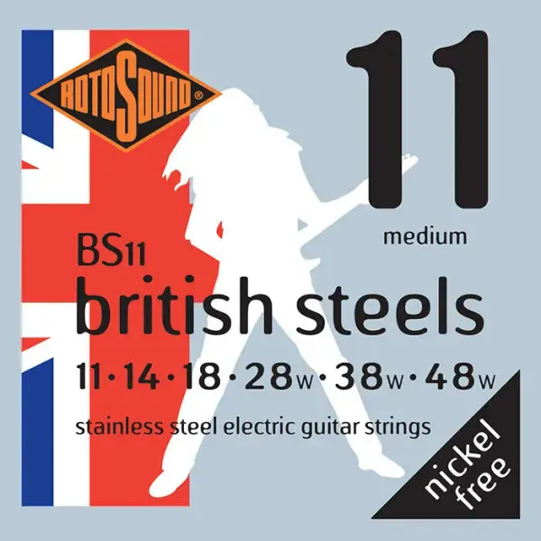 Струны для электрогитары RotoSound BS11 British Steels 11-48