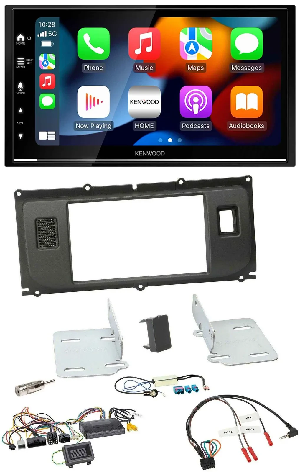 Автомагнитола для Land Rover Evoque Kenwood 2DIN DAB USB Bluetooth с поддержкой управления на руле