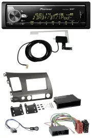 Автомагнитола для Honda Civic Hybrid FD3 (2006–2010) Pioneer Bluetooth, DAB, USB, MP3, антрацит