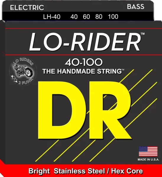 Струны для бас-гитары DR Strings Lo-rider LH-40 40-100