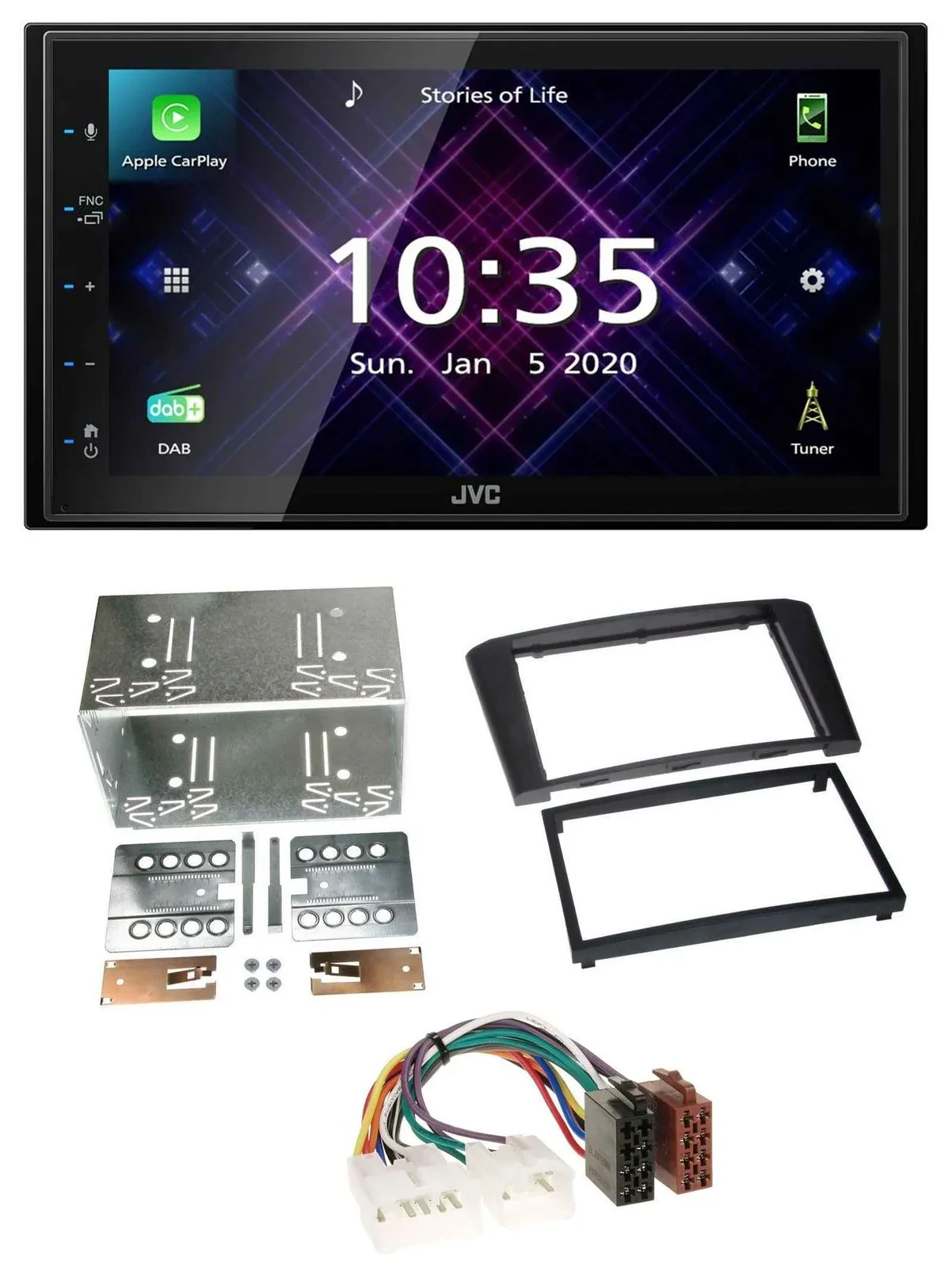 JVC DAB 2DIN MP3 Bluetooth USB Autoradio für Toyota Avensis 2003-2009