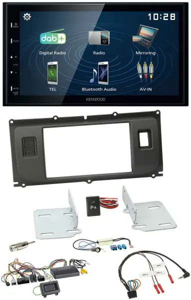 Kenwood 2DIN Bluetooth Lenkrad USB DAB Autoradio für Land Rover Evoque ab 2014