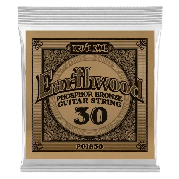 Струна для акустической гитары Ernie Ball P01830 Earthwood, фосфорная бронза, калибр 30