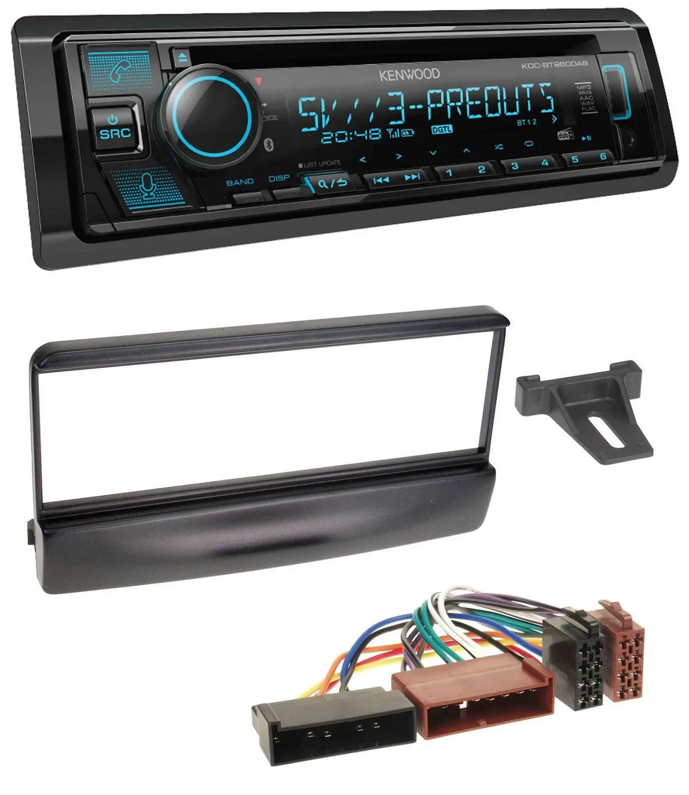 Kenwood Bluetooth USB CD MP3 DAB Autoradio für Ford Mondeo 96-02 Puma ab 97 Tran