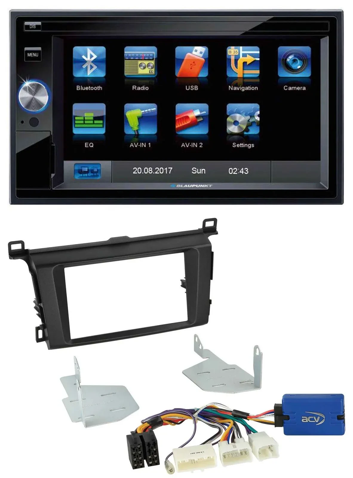 Автомагнитола для Toyota RAV4 (с 2013) Blaupunkt 2DIN, Bluetooth, USB, AUX, SD, MP3