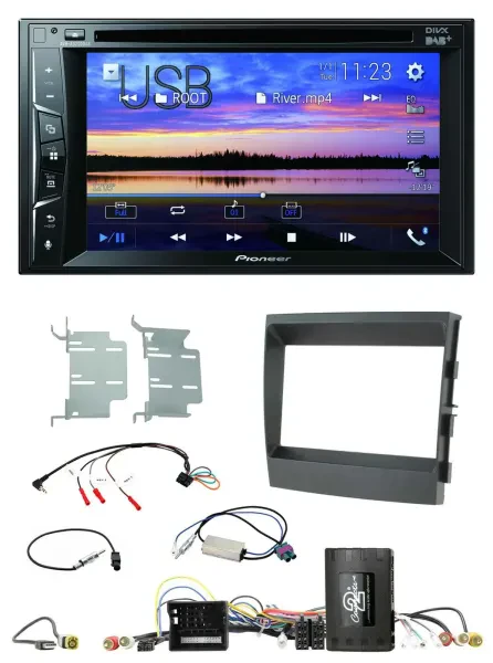 Pioneer Bluetooth 2DIN USB DVD DAB Lenkrad Autoradio für Porsche Panamera 09-16