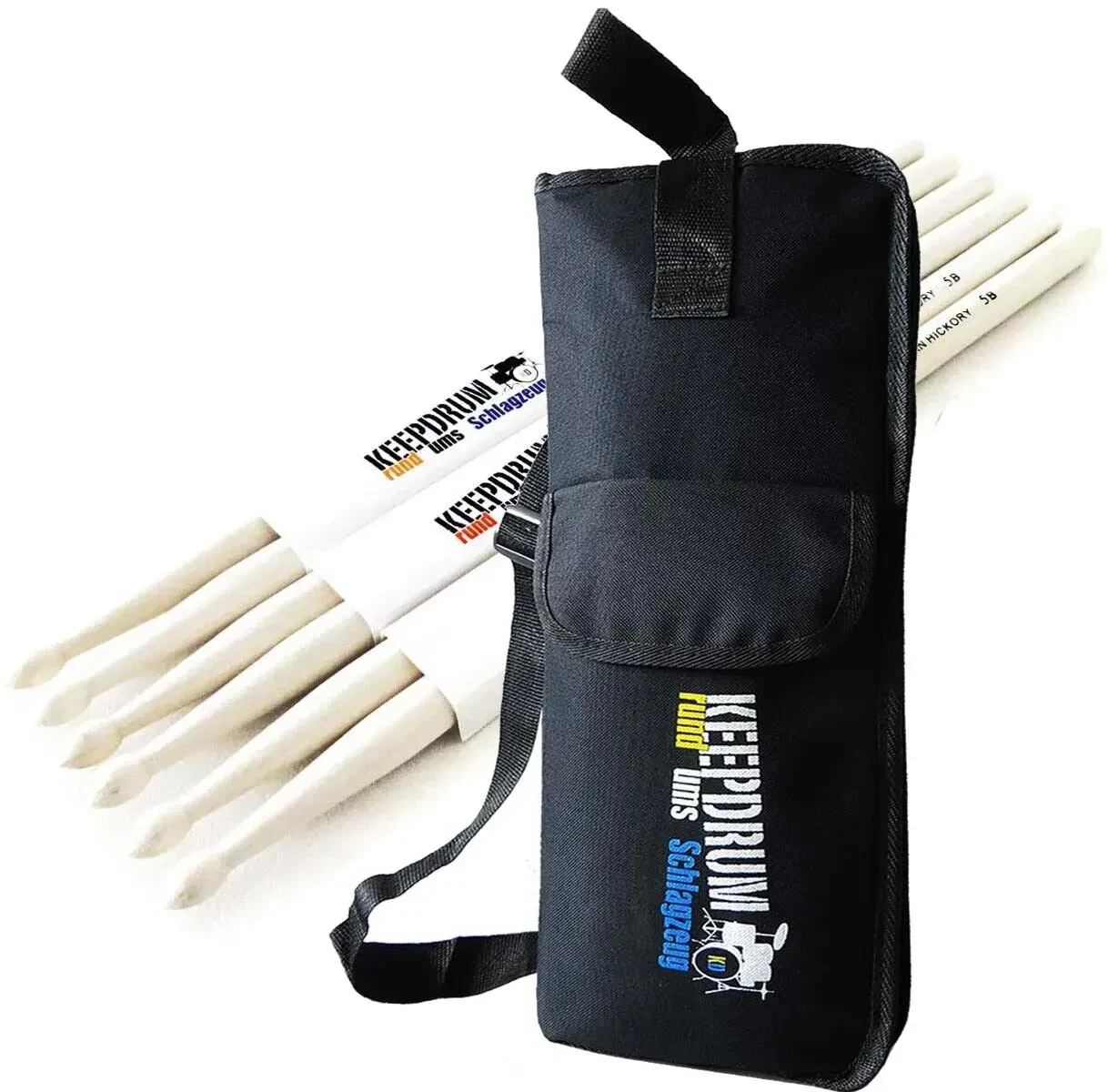 Барабанные палочки keepdrum 5B Hickory с чехлом (3 пары)