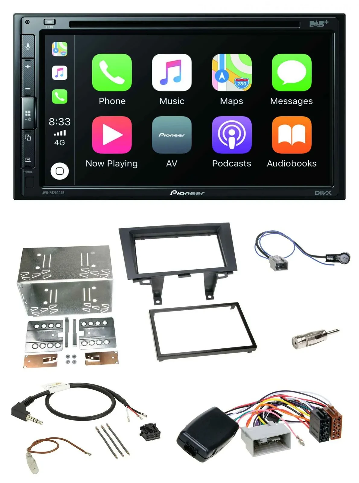 Pioneer DVD 2DIN Lenkrad DAB Bluetooth USB Autoradio für Honda CRV 2006-2012