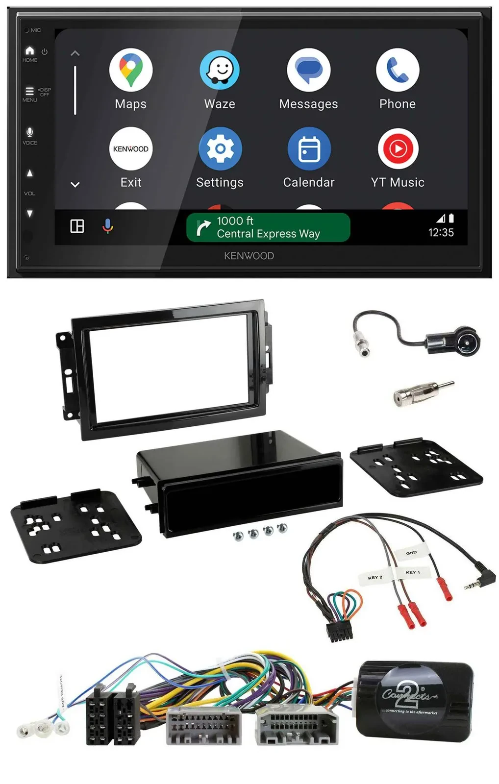 Kenwood DAB Bluetooth USB Lenkrad 2DIN Autoradio für Dodge Jeep