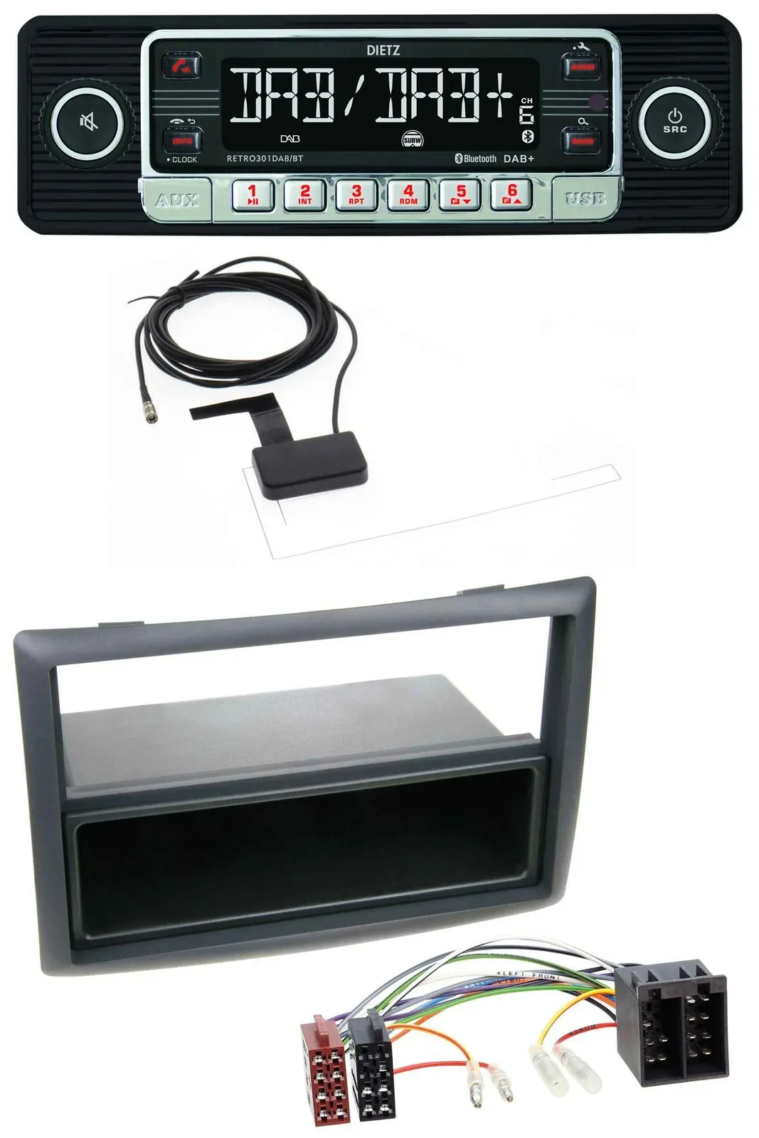 Dietz DAB Bluetooth USB MP3 Autoradio für Renault Megane Scenic ab 07 schwarz