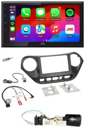 JVC Bluetooth 2DIN Lenkrad DAB USB Autoradio für Hyundai i10 ab 2014