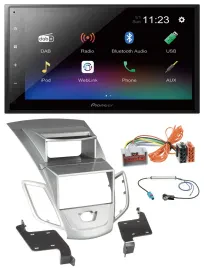 Pioneer USB Bluetooth DAB 2DIN MP3 Autoradio für Ford Fiesta 2008-2010 Display s