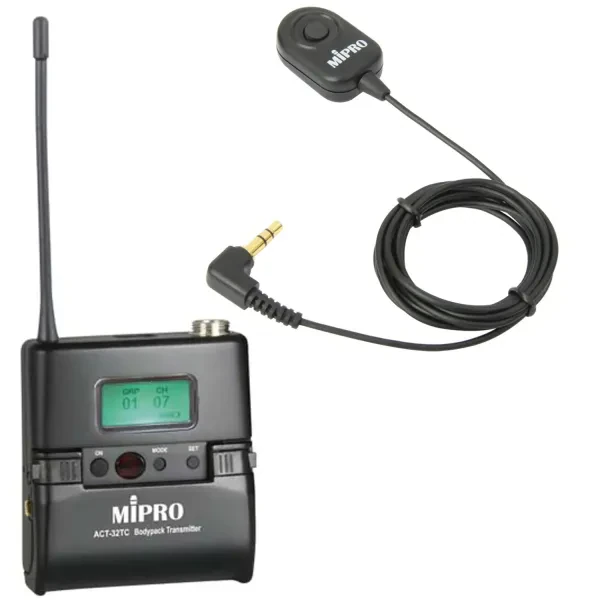 Mipro ACT-32TC drahtlos Taschensender aufladbar mit MJ-70 Stummschalter
