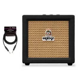Orange Amps Crush Mini Black Micro Amplifier with 10 Feet Instrument Cable