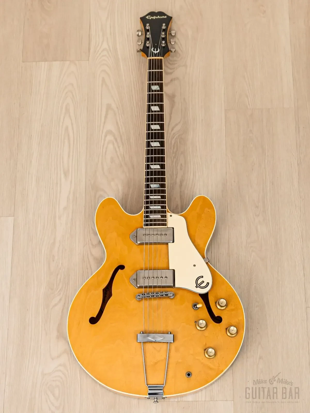 Электрогитара полуакустическая Epiphone Casino P90 Natural w/gigbag Japan 1995