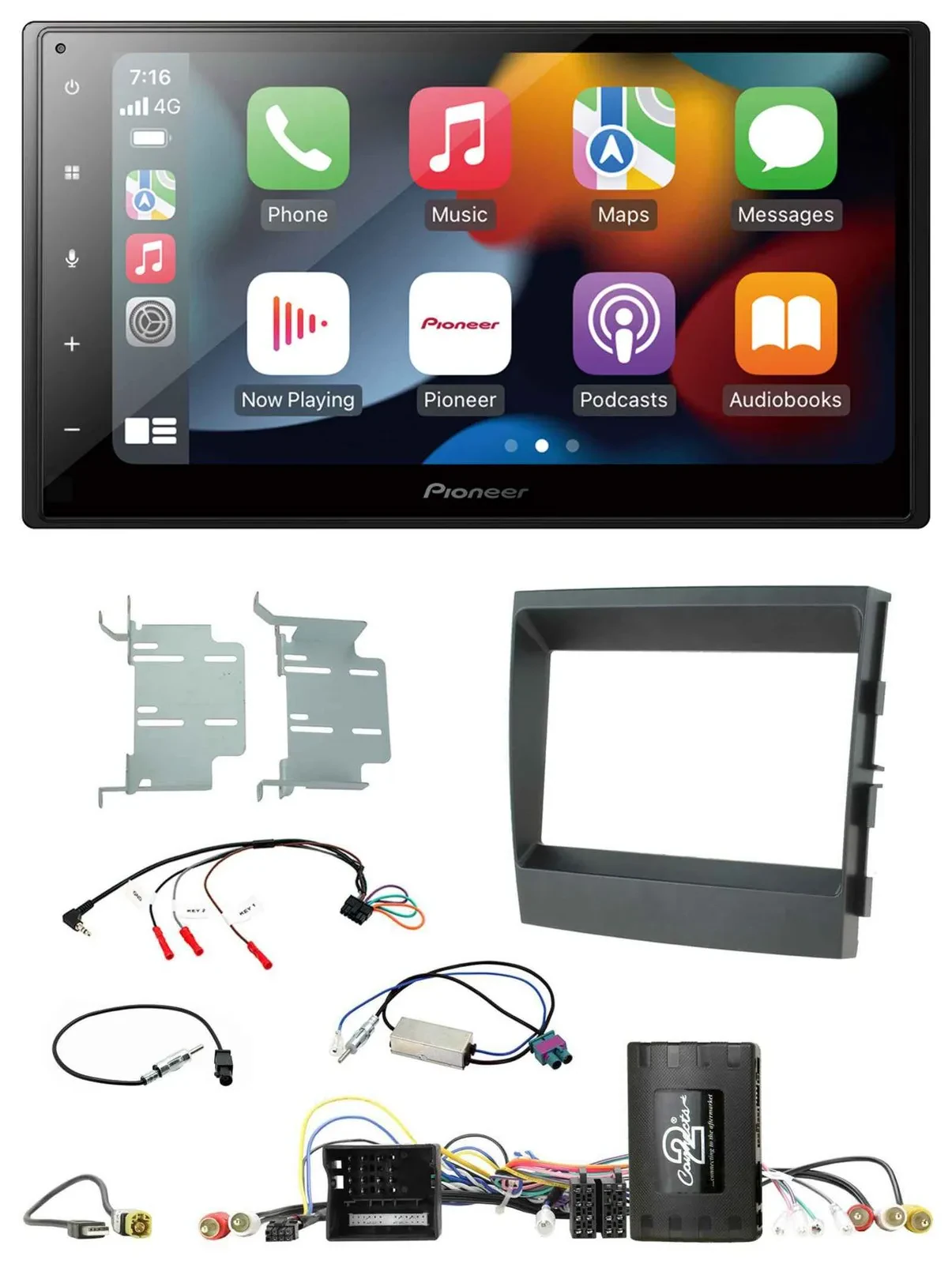 Pioneer DAB Bluetooth 2DIN USB Lenkrad Autoradio für Porsche Panamera 09-16 Info