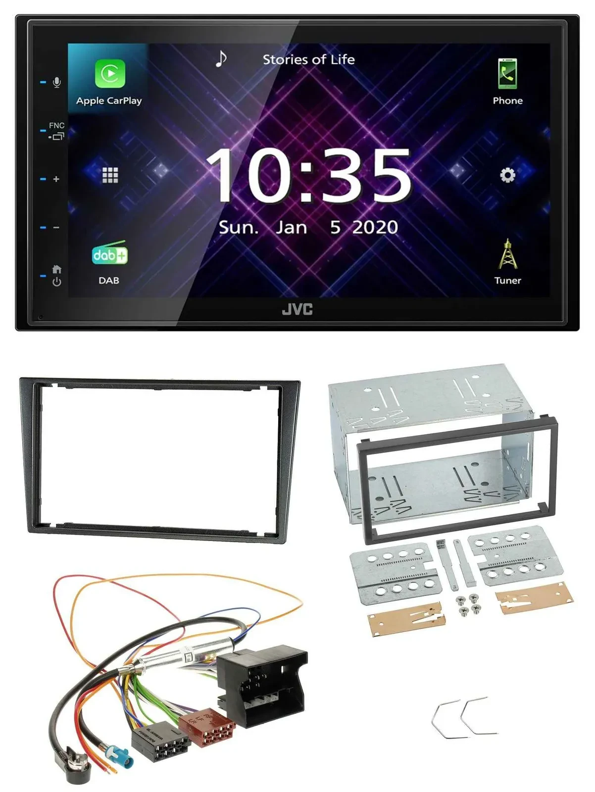 JVC DAB 2DIN MP3 Bluetooth USB Autoradio für Opel Combo C Meriva Corsa C Tigra a