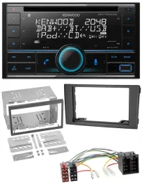 Kenwood CD 2DIN DAB USB MP3 Bluetooth Autoradio für Iveco Daily 06-14 schwarz