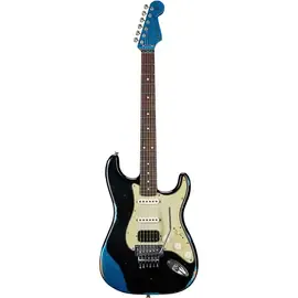 Электрогитара Fender Custom SuperNova Stratocaster HSS Heavy Relic Floyd Rose Black over Blue Sparkle