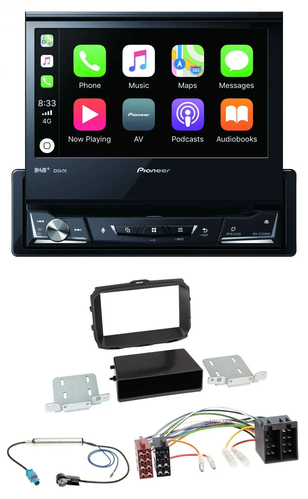Автомагнитола для Alfa Romeo Giulietta (2013–2021) Pioneer DVD, Bluetooth, DAB, USB, MP3