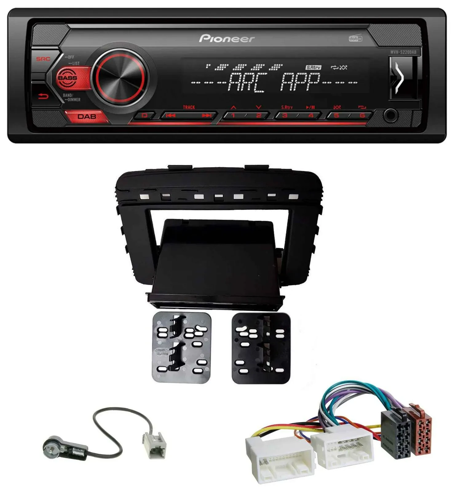 Pioneer DAB 1DIN MP3 AUX USB Autoradio für Kia Sorento (UM, ab 03/2015)