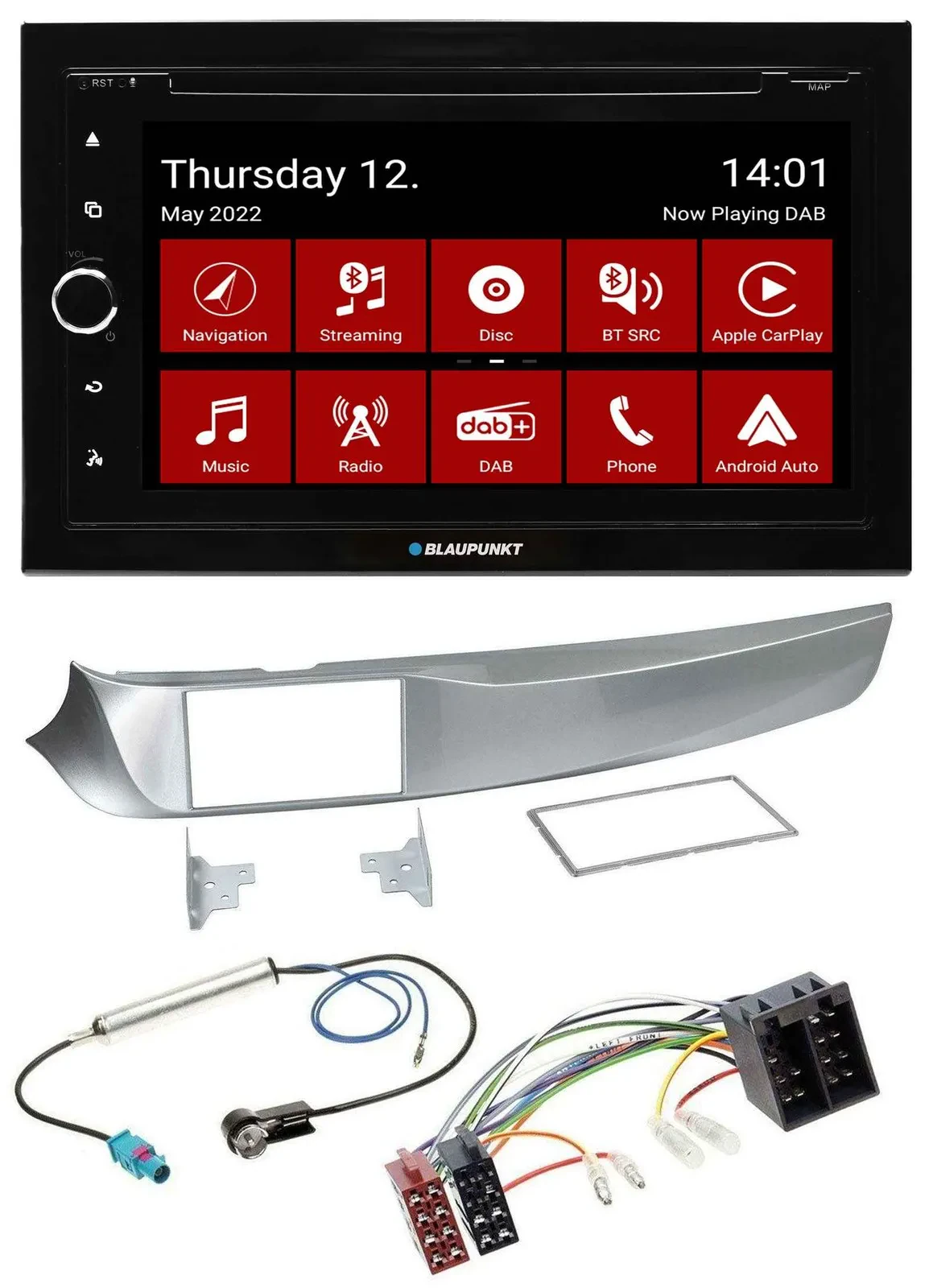 Автомагнитола Blaupunkt 2DIN, MP3/DVD, Bluetooth, DAB, USB для Alfa Giulietta 05/2010-10