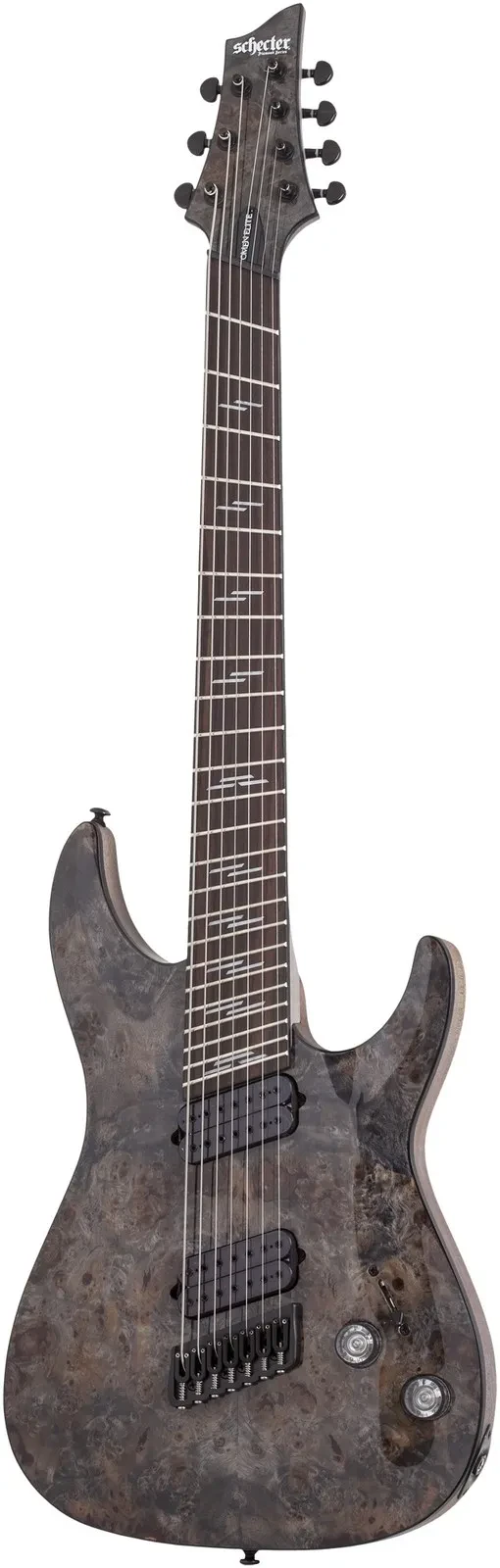 SCHECTER Omen Elite 7 MultiScale CHR E-Gitarre B-W