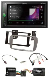 Автомагнитола Pioneer 2DIN DAB USB Bluetooth для Ford Focus/Galaxy/C-Max, серебристая