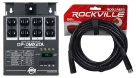 American DJ DP-DMX20L Portable 4 Channel Universal DMX Dimmer/Switch Pack+Cable
