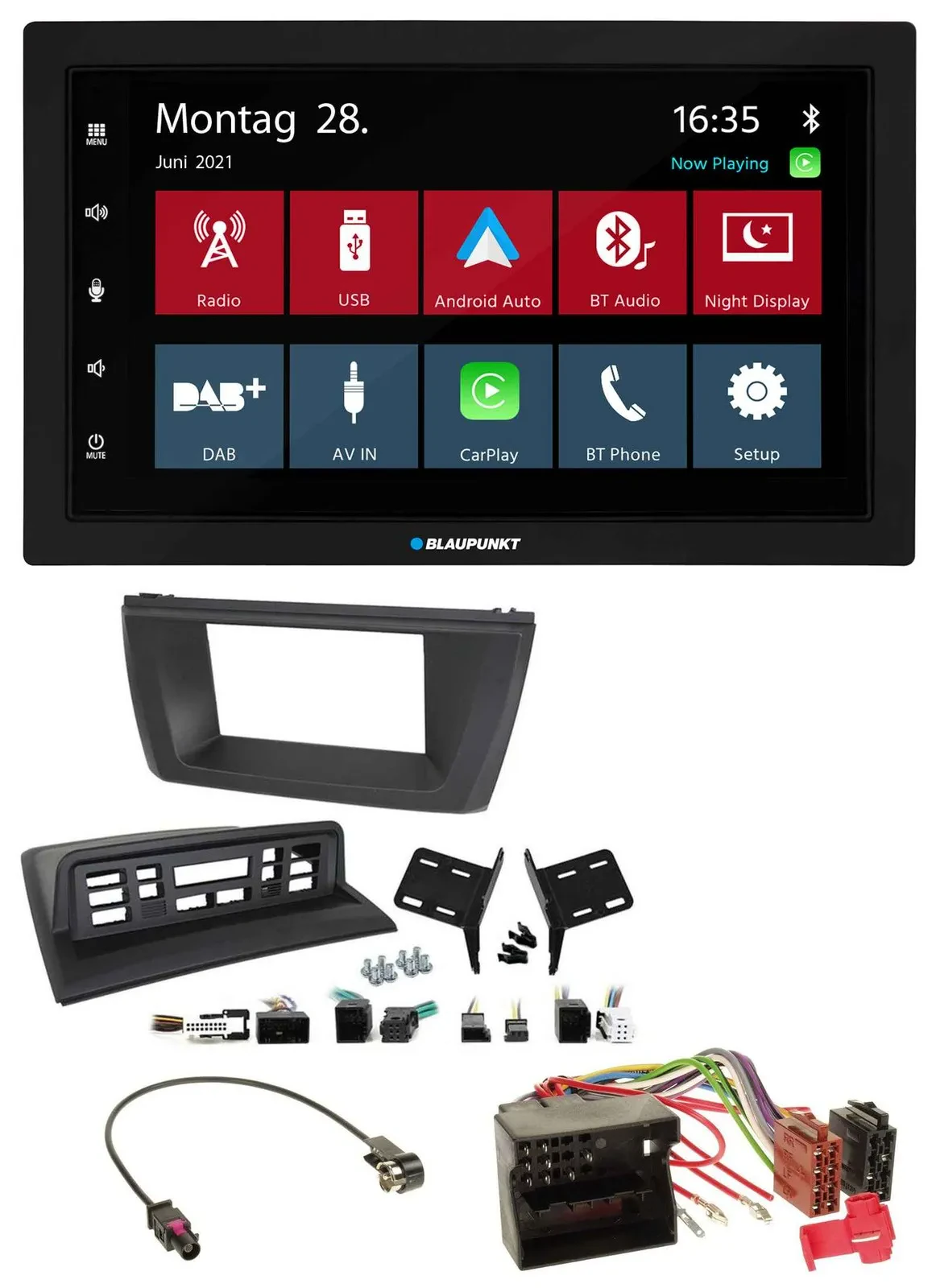 Blaupunkt MP3 Bluetooth DAB 2DIN USB Autoradio für BMW X3 E83 2004-2010 mittig