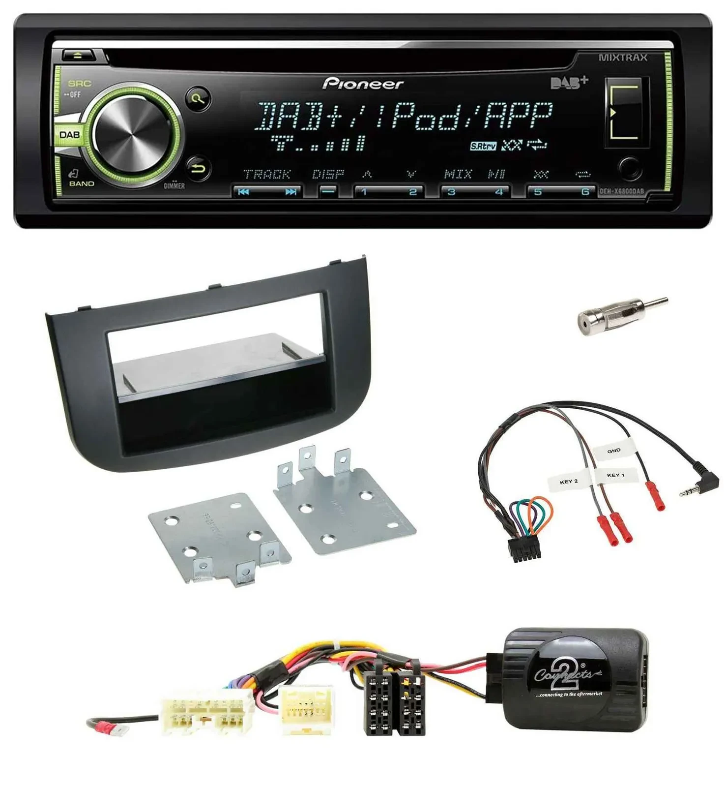 Pioneer DAB USB MP3 Lenkrad CD Autoradio für Mitsubishi Colt Z3B/Z3V/Z30/Z30G 08