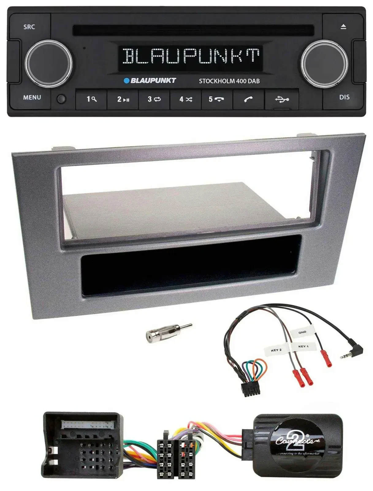 Blaupunkt Lenkrad Bluetooth DAB CD USB Autoradio für Ford Mondeo 2004-2007 anthr