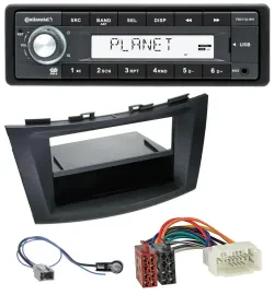 Continental USB MP3 AUX 1DIN Autoradio für Suzuki Swift (FZ/NZ, ab 2010)