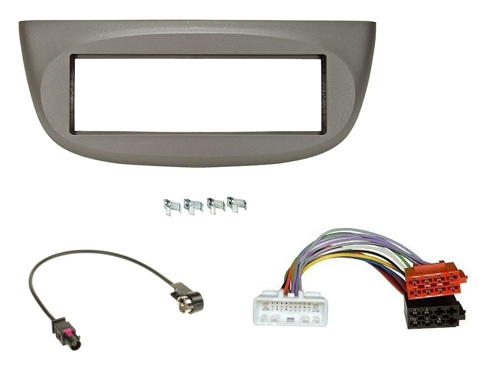 Einbauset DIN Autoradio für Renault Twingo ab 2015 beige-grau