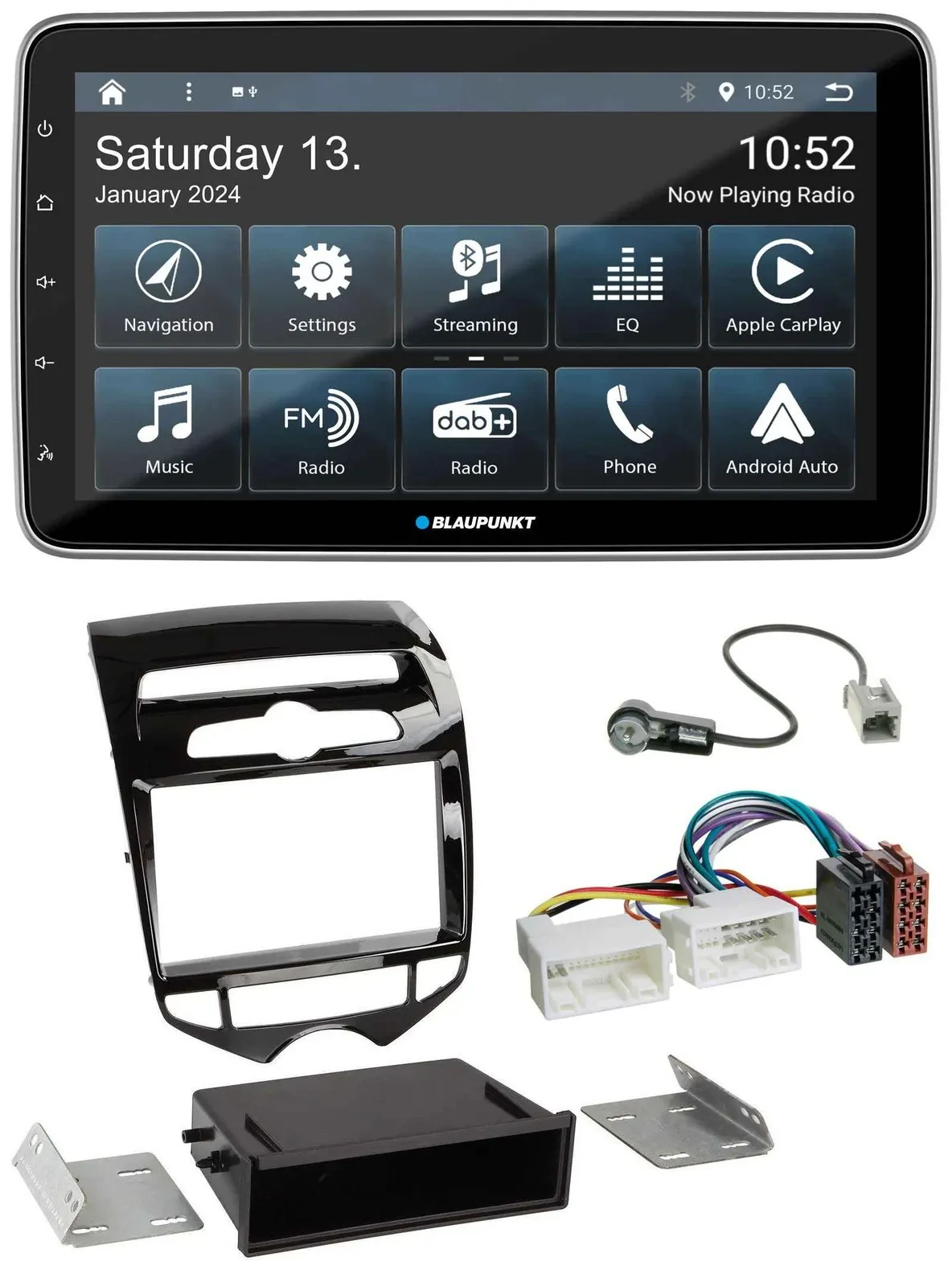 Blaupunkt USB DAB SD MP3 Bluetooth Autoradio für Hyundai ix20 ab 10 autom. Klima