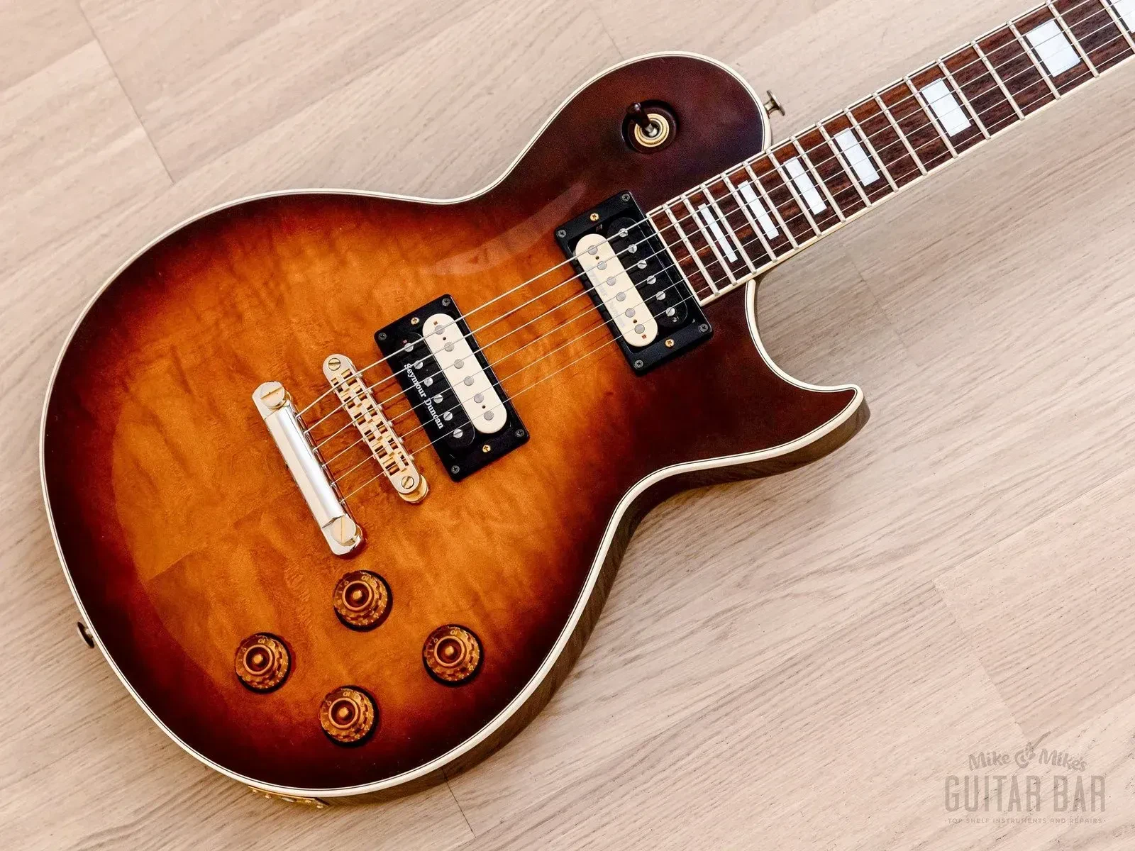 Б/У Электрогитара Aria Pro II PE-85R Flame Top, с Seymour Duncan, Япония